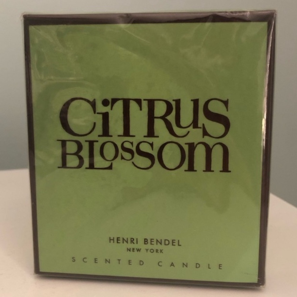 HENRI BENDEL Citrus Blossom SCENTED FILLED GLASS CANDLE! Designer Rare NIB NWT